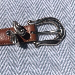 Coldwater Creek brown belt Small Goldtone hardware Used 34 1/2” Length